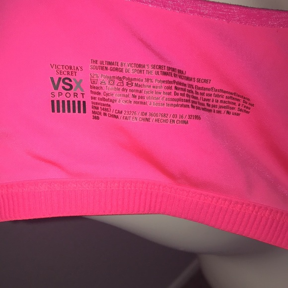 Victoria Secret hot pink sports bra EUC - Picture 6 of 6